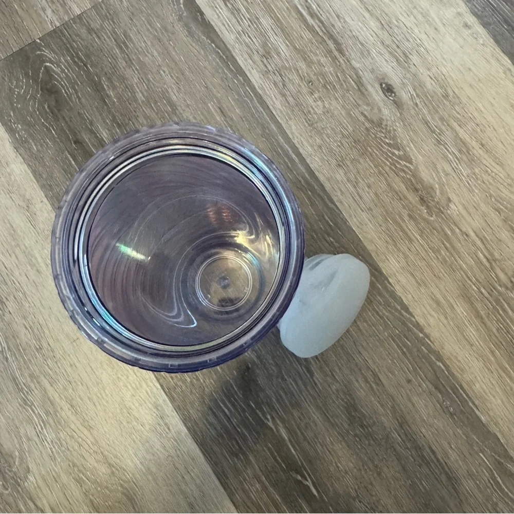 Starbucks Clear Iridescent Holiday Swirl 16 Oz Travel Mug Tumbler 2022 with Lid